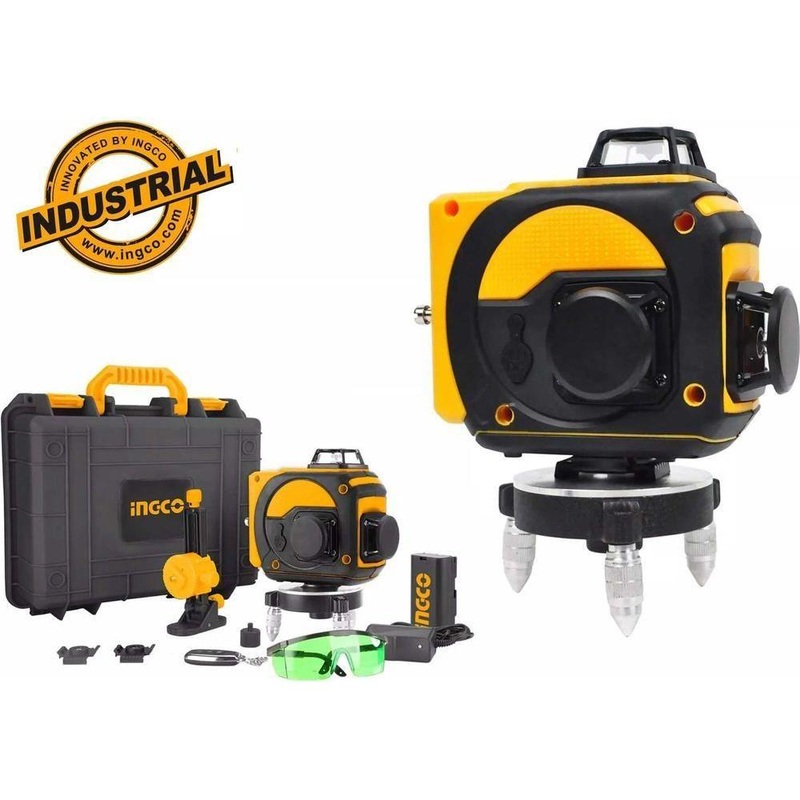 Ingco HLL255267 3D x 360 Line Laser Level (Green) [5000 mAh]