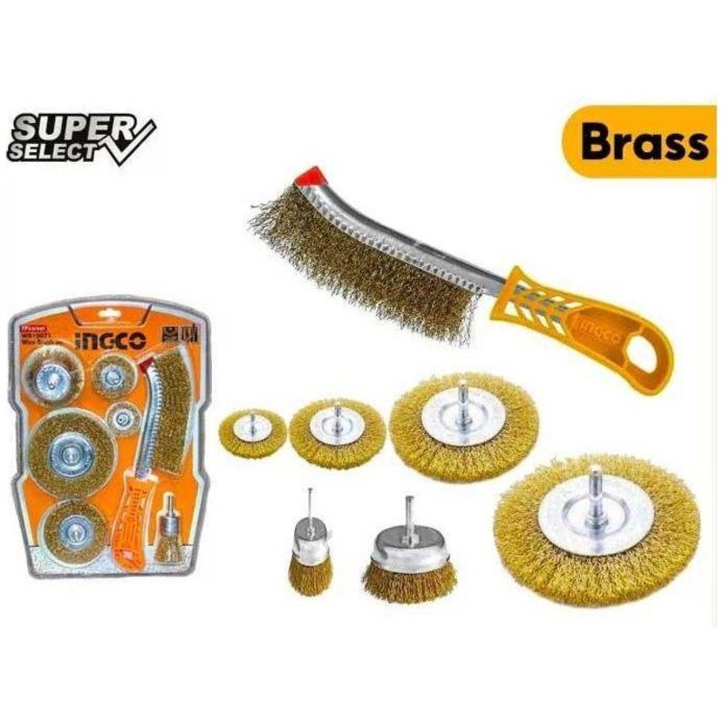 Ingco WB10071 7pcs Wire Brush Set