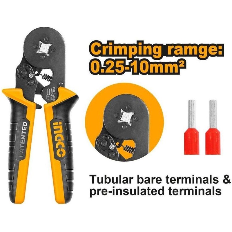 Ingco HRCPG05210 Ratchet Crimping Plier 6"