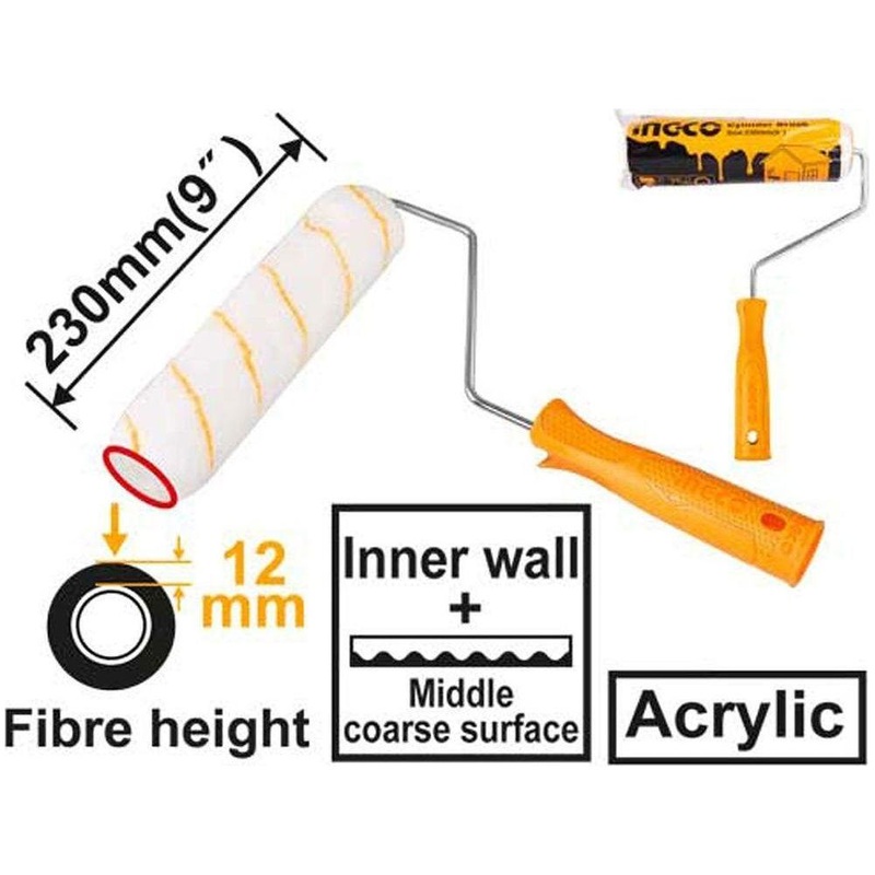 Ingco HRHT042301 Acrylic Paint Roller Inner Wall 9" Cylinder Brush