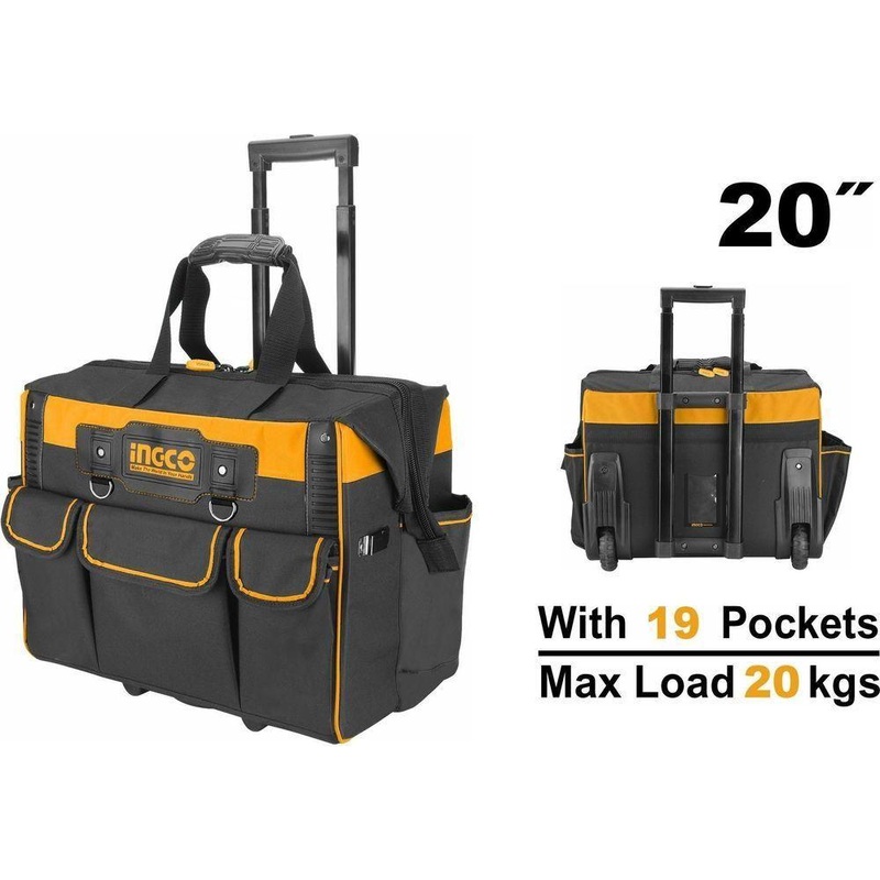 Ingco HRRTB2002 Rolling Rigid  Tool Bag 20"