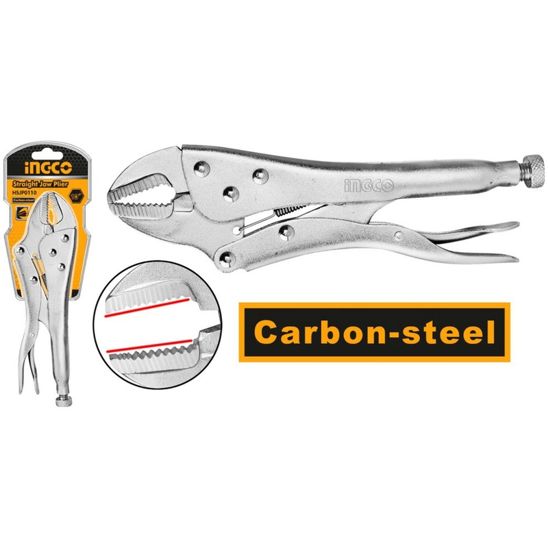 Ingco HSJP0110 Straight Jaw Vise Grip Plier 10"