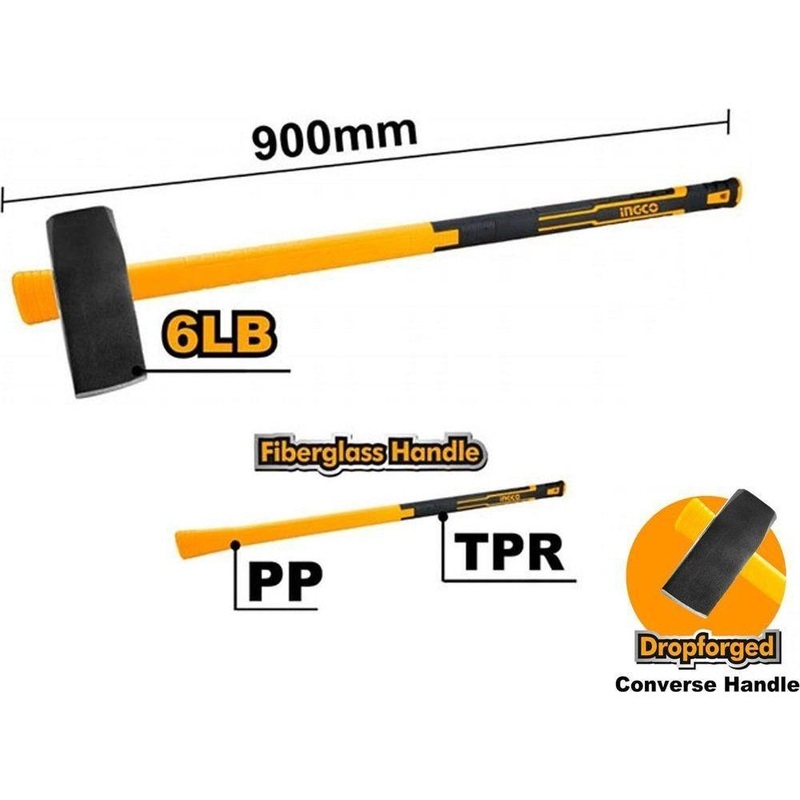 Ingco HSPM02068D Wood Splitting Wedge Maul Hammer / Axe