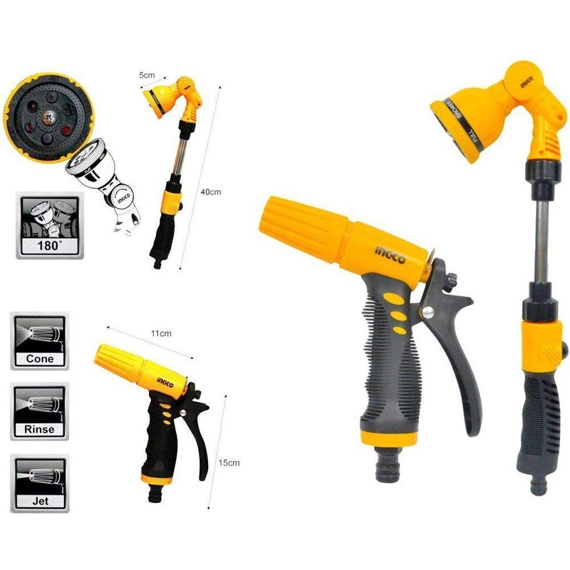 Ingco HWSK0201 2 pcs Watering Garden Nozzle Sprayer Kit