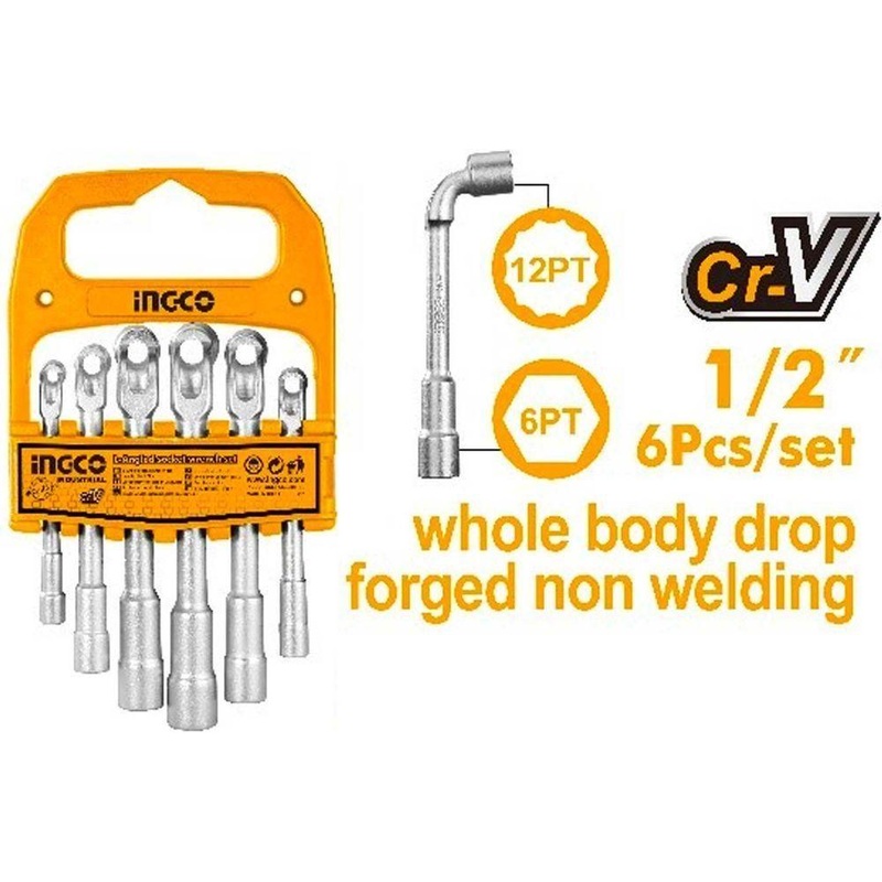 Ingco LASWT0601 6pcs L-Angle Socket Wrench Set