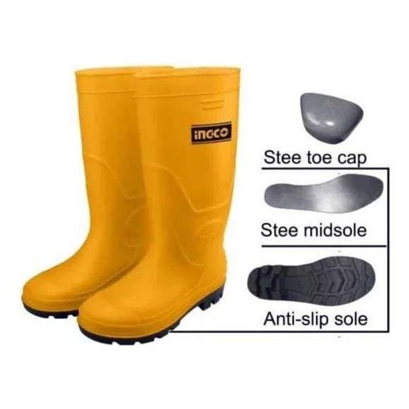 Ingco SSH092S1P Rain Boots PVC/ Nitrile with Steel Toe (Bota)