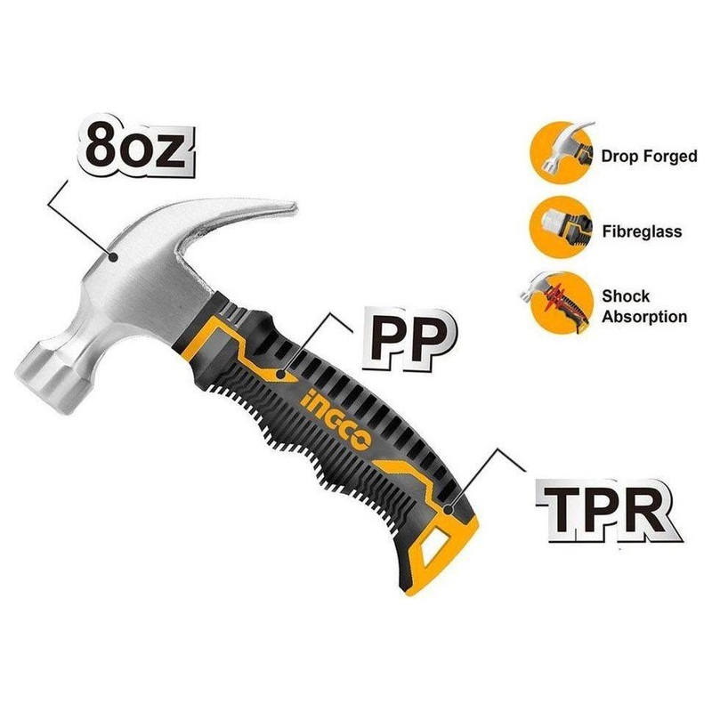 Ingco HMCH80808D Mini Claw Hammer 8oz.