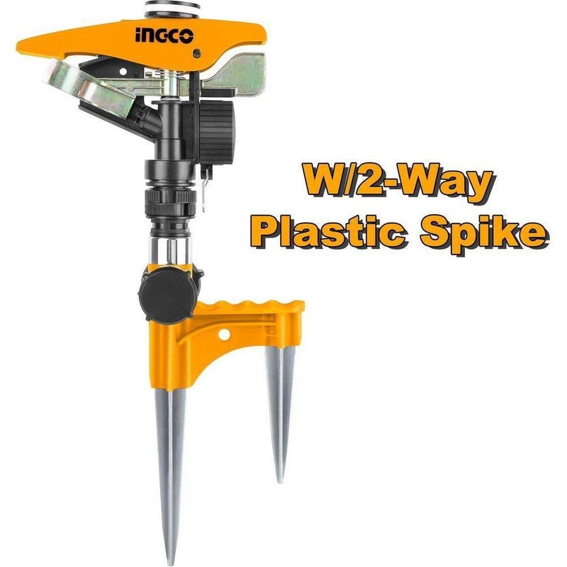 Ingco HPS0402 Pulsating Sprinkler 180 w/2-Way Metal Spike