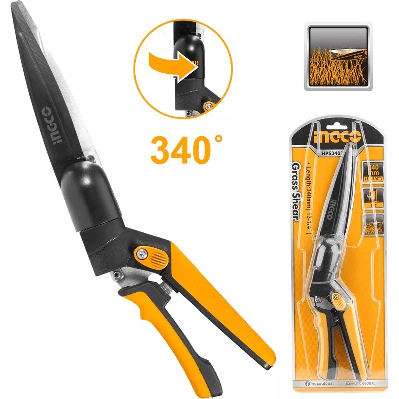 Ingco HPS3401 Grass Scissors / Garden Shears 340mm