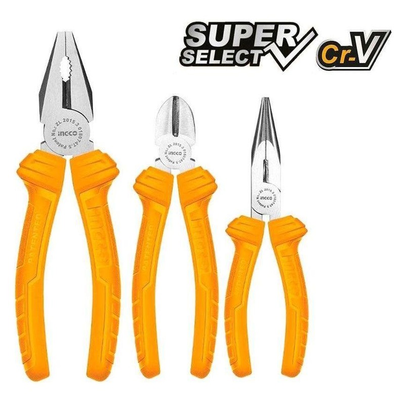 Ingco HKPS08311 3pcs Pliers Set (SS)