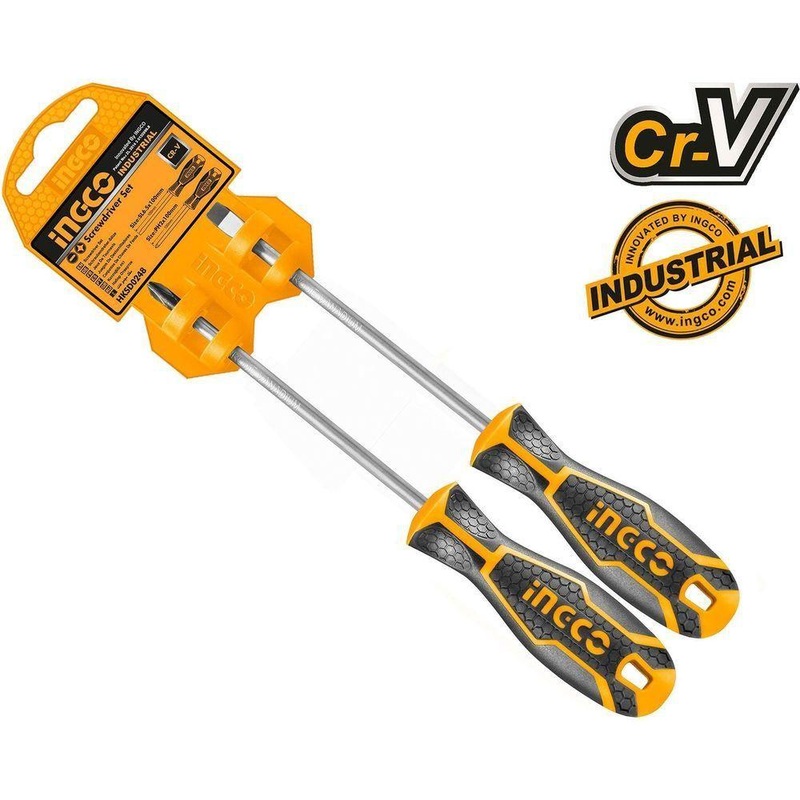 Ingco HKSD0248 2pcs Screwdriver Set (SS)