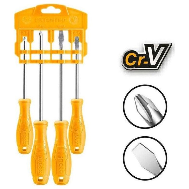 Ingco HKSD0458 4pcs Screwdriver Set