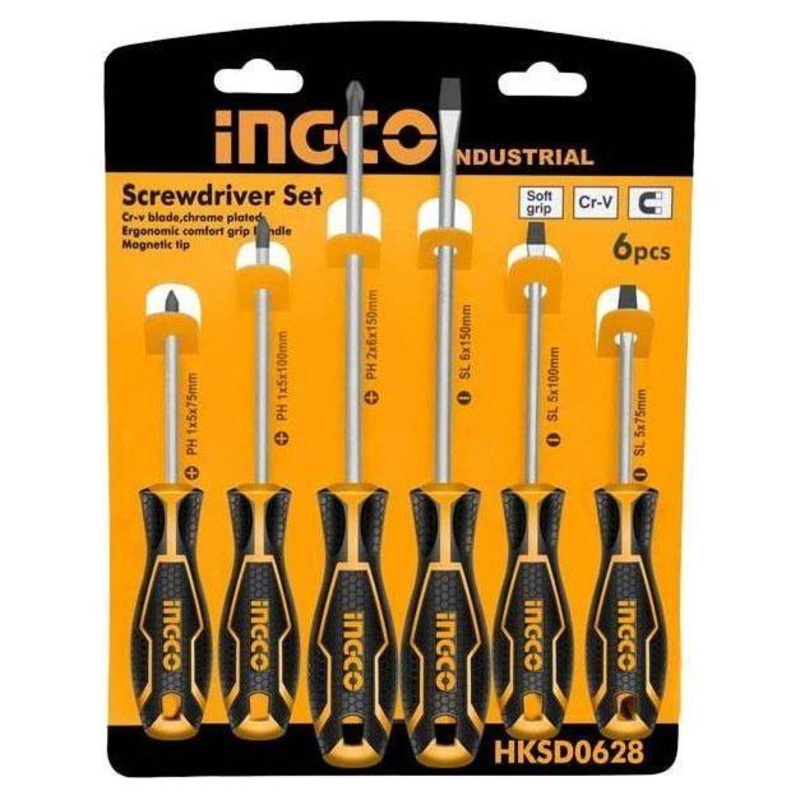 Ingco HKSD0628 6pcs Screwdriver Set