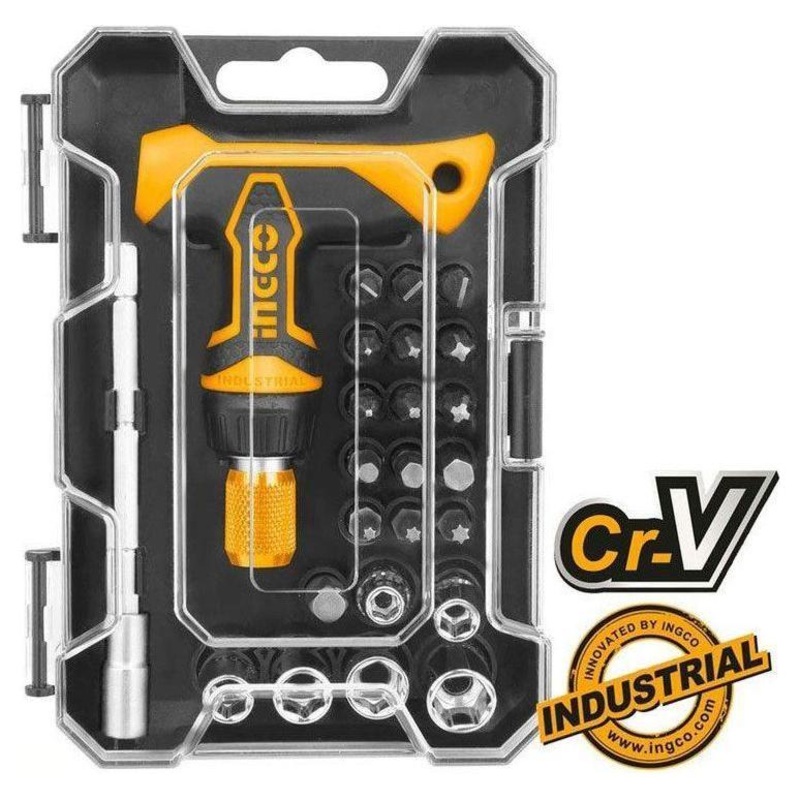 Ingco HKSDB0188 24pcs T-Handle Wrench Screwdriver Set