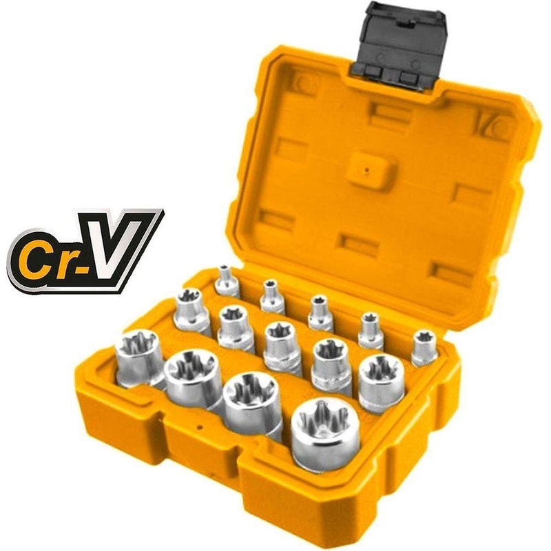 Ingco HKTETS0114 14pcs E-Type Socket Wrench Set