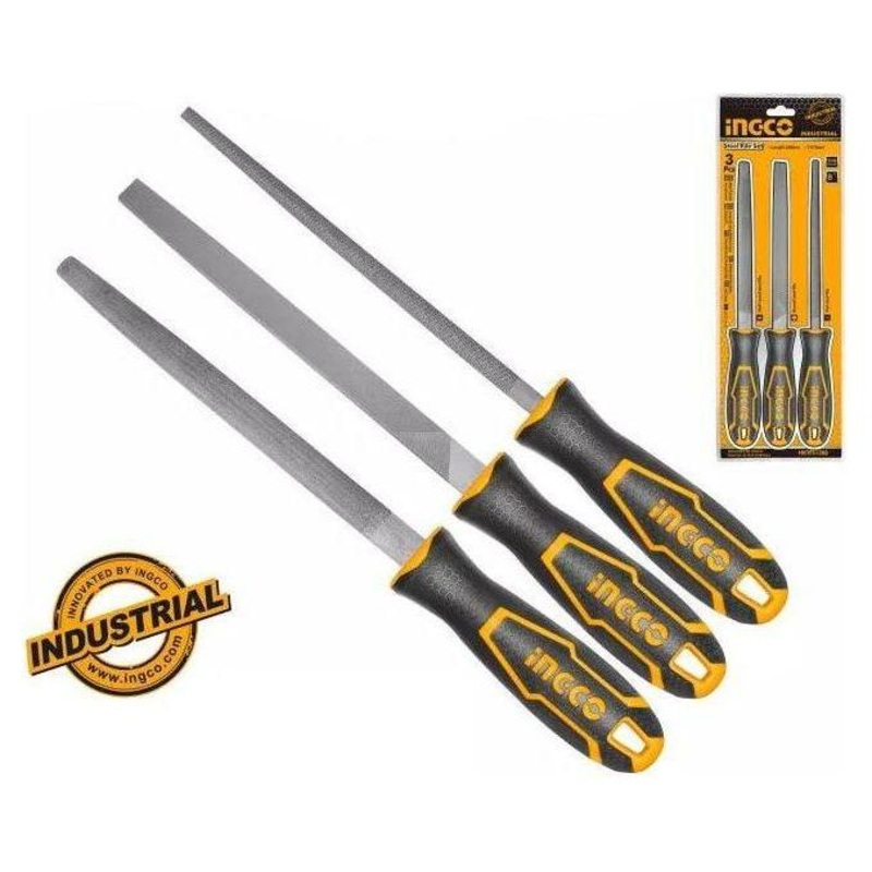 Ingco HKTFS1308 3pcs Steel File Bastard Set