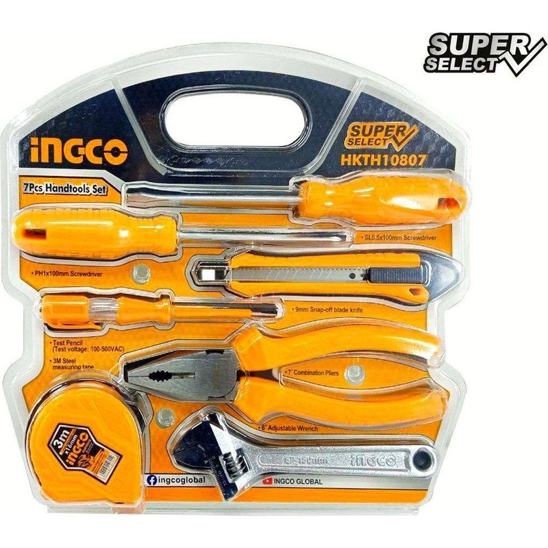 Ingco HKTH10807 7pcs Hand Tools Set (SS)