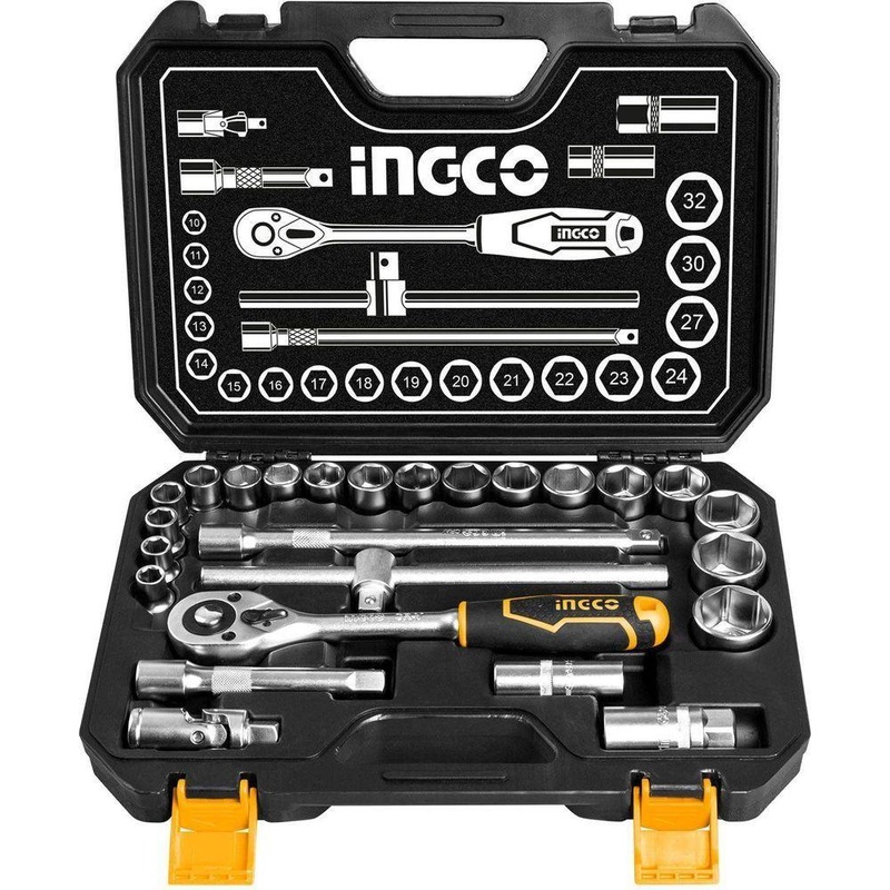 Ingco HKTS12251 25pcs Socket Wrench Set 1/2" Drive