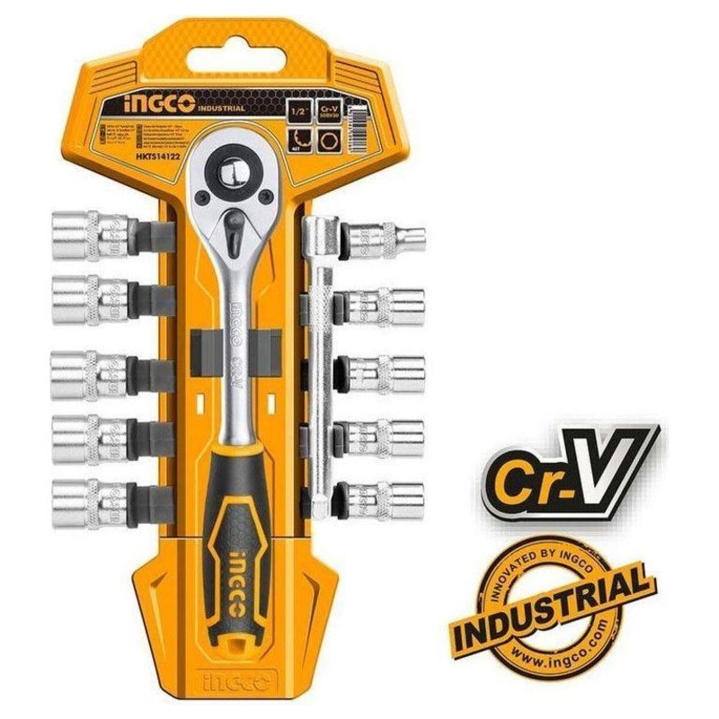 Ingco HKTS14122 12pcs Socket Wrench Set 1/4"