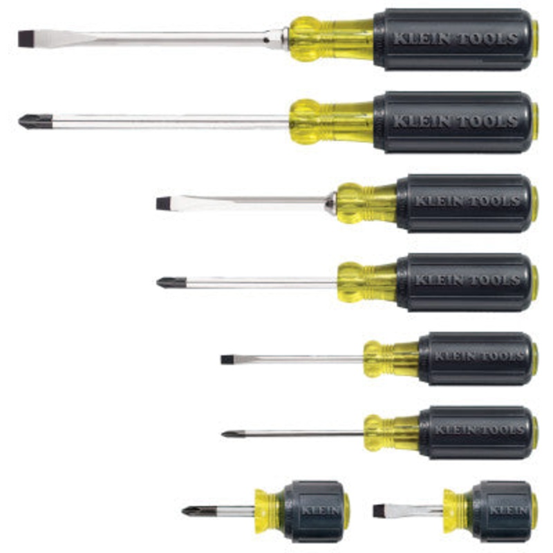 Klein Tools 85078 Screwdriver Set- 8Pc Cushion Grip Assortment