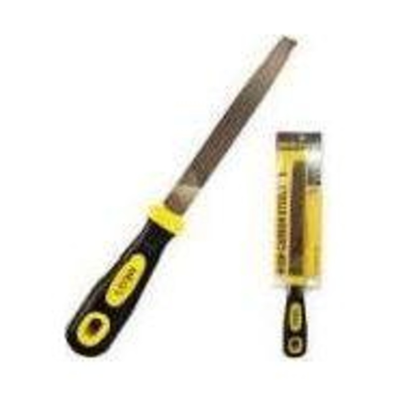 Megatools Flat High-Carbon Steel File W/ PVC Handle