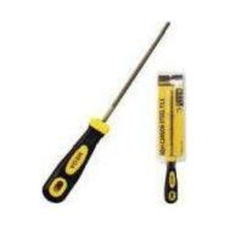 Megatools Round High-Carbon Steel File w/ PVC Handle