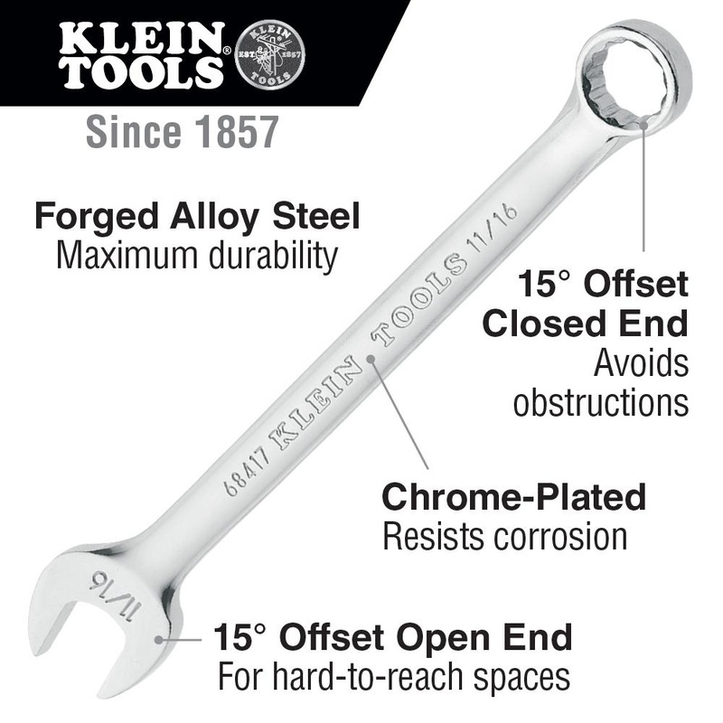 Klein Tools 68422 Combination Wrench, 1-Inch