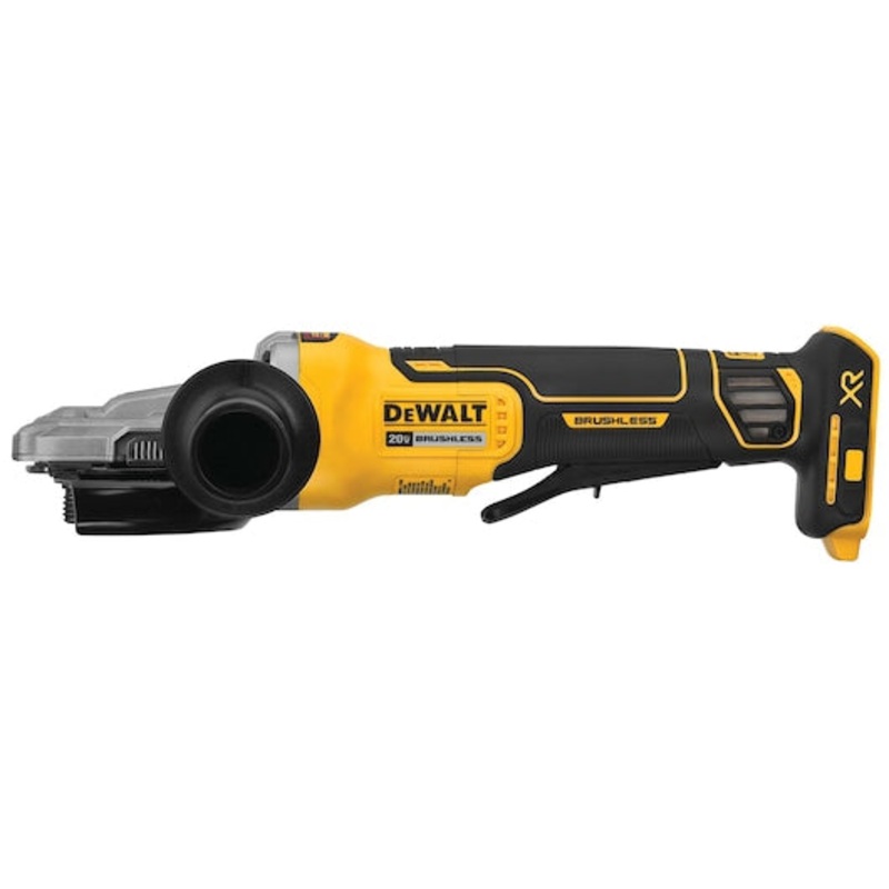 Dewalt DCG413FB 5 In 20V Max* Xr Flathead Paddle Switch Small Angle Grinder With Kickback Brake