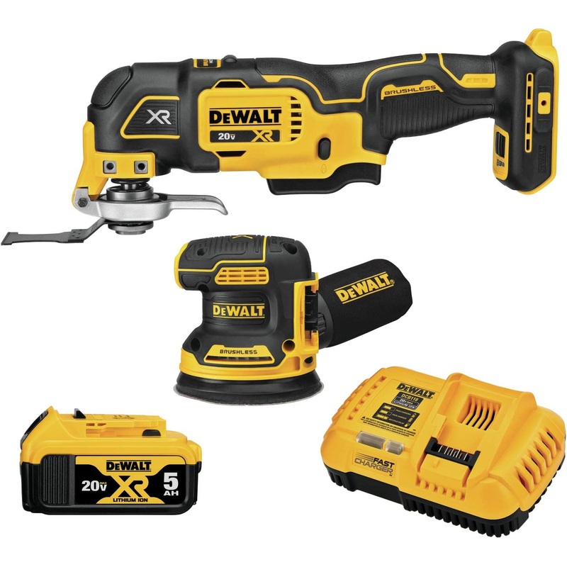 Dewalt DCK202P1 20V Max* Xr Brushless Cordless 2-Tool Woodworking Kit (Sheet Sander & Multi-Tool)