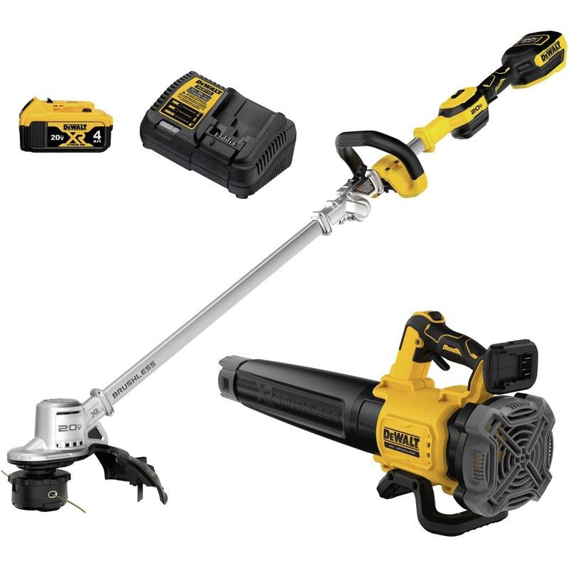 Dewalt DCKO222M1 20V Max* Xr Brushless 14 In Cordless Folding String Trimmer And Handheld Blower Combo Kit
