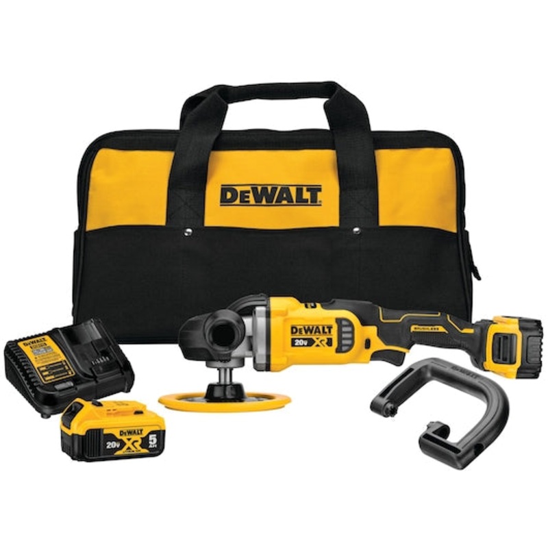 Dewalt DCM849P2 20V Max* Xr 7 In. Cordless Variable-Speed Rotary Polisher Kit