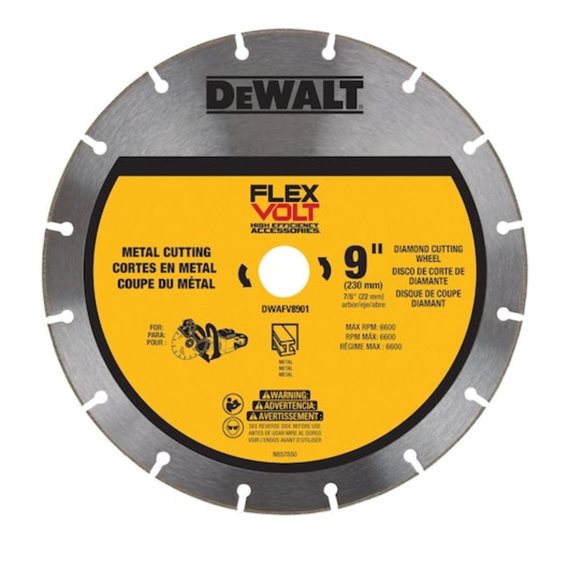 Dewalt DWAFV8901 Flexvolt 9 In. Metal Cutting Diamond Wheel