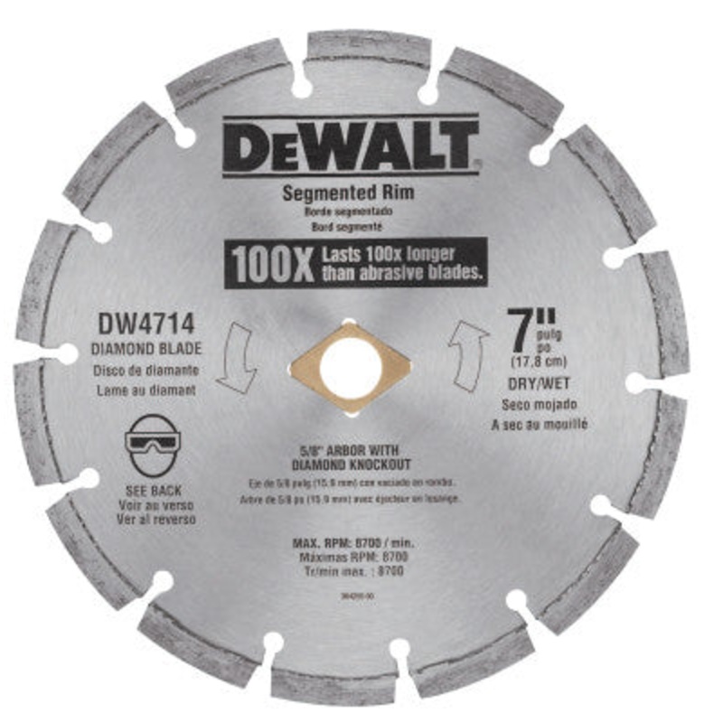 Dewalt DW4714T 7" Segmented Diamond Blade