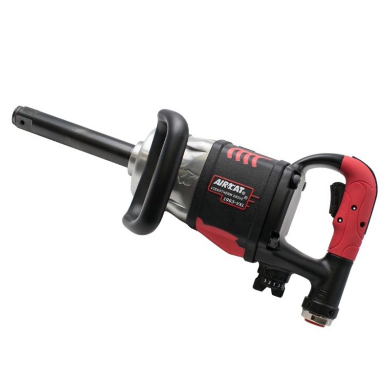 AirCat 1993-VXL 1" VIBROTHERM DRIVE Straight Impact Wrench w/ 6" Ext. Anvil 2100 ft-lb