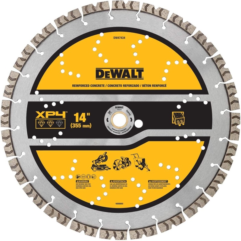 Dewalt DW47434 Xp4 Reinforced Concrete Segmented Diamond Blade