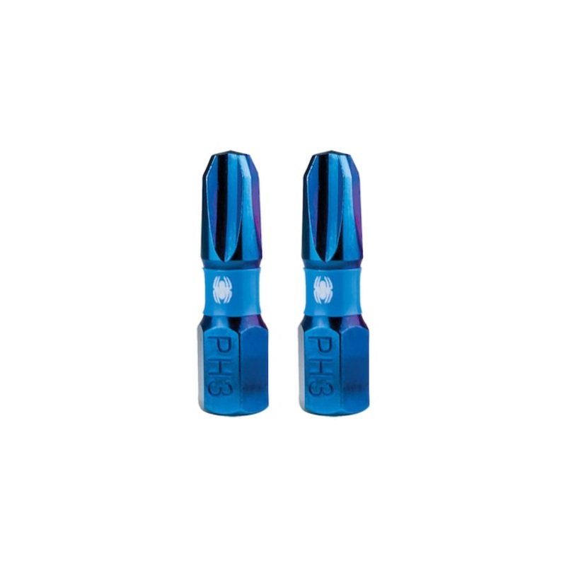 Spyder 19035 Mach-Blue PH3 1/4-in x 1-in Phillips Impact Driver Bit (2-Piece)
