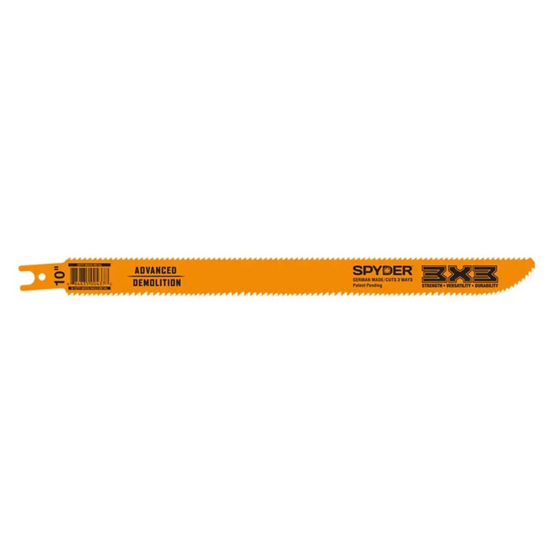 Spyder 200207 3X3 Reciprocating Saw Blade - 8/12 X 10 Tpi - 10 In.