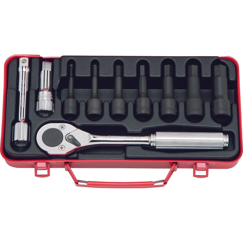 1/2 Sq. Dr. 10 Piece Hex Bit Socket set  5-17mm