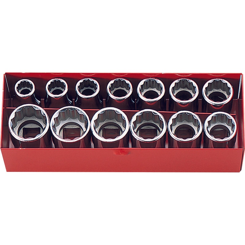 1/2 Sq. Dr. 13 Piece 12-Point SAE Socket set  3/8-15/16"