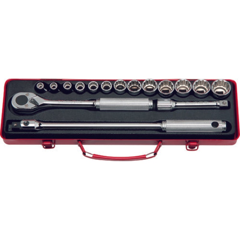 1/2 Sq. Dr. 16 Piece 12-Point Metric Socket Set  8-26mm