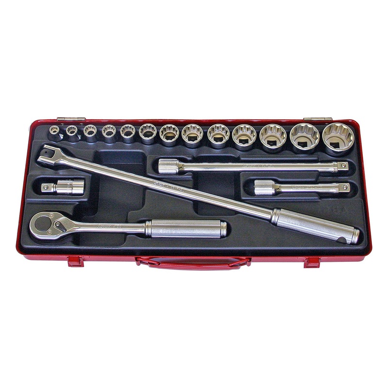 1/2 Sq. Dr. 18 Piece 12-Point Metric Socket set  8-32mm