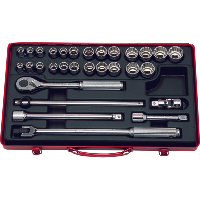 1/2 Sq. Dr. Socket set   12 point   30 pieces