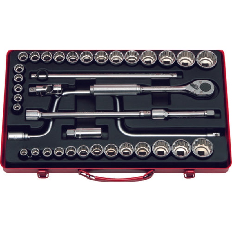 1/2 Sq. Dr. Socket set   12 point   38 pieces