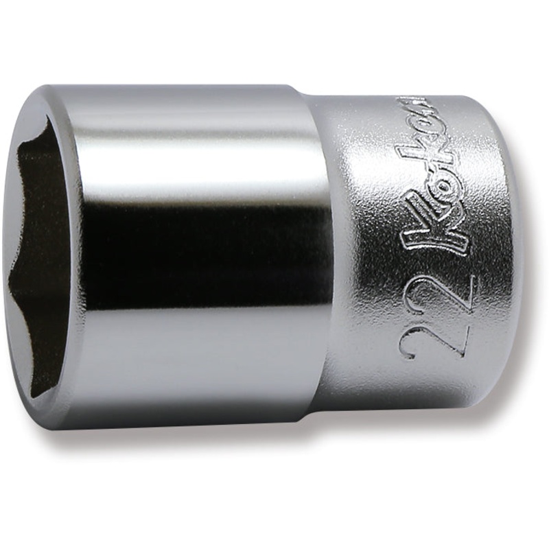 1/2 Sq. Dr. Chrome 6 Point Metric Socket  22mm