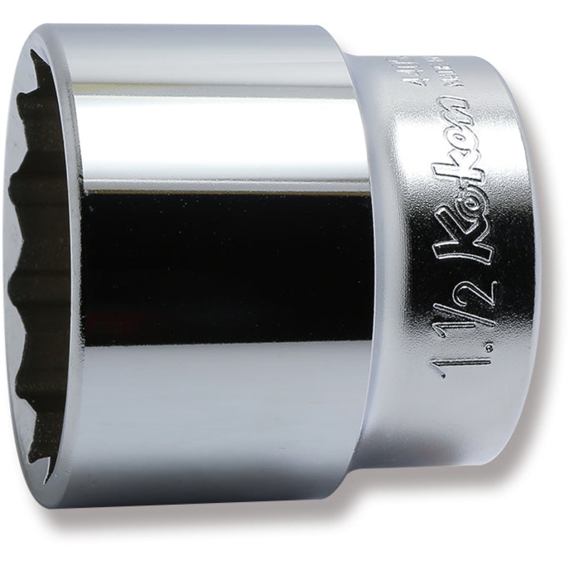 1/2 Sq. Dr. Chrome SAE 12 Point Socket  1.1/2"