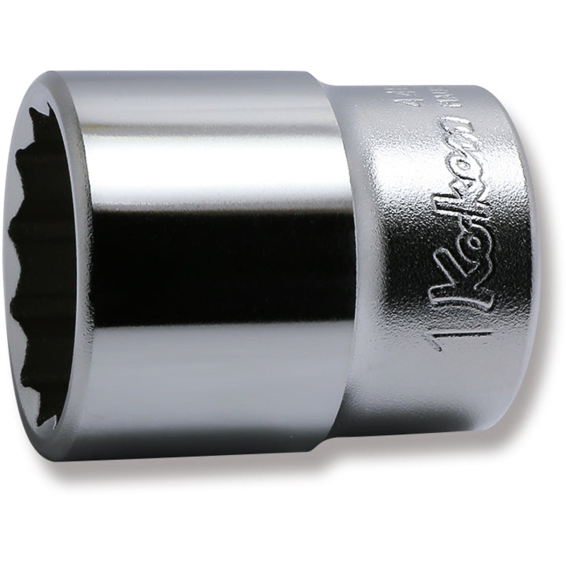 1/2 Sq. Dr. Chrome SAE 12 Point Socket  1"