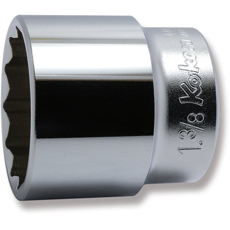 1/2 Sq. Dr. Chrome SAE 12 Point Socket  1.3/8"