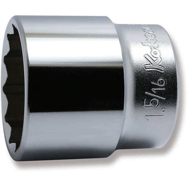 1/2 Sq. Dr. Chrome SAE 12 Point Socket  1.5/16"