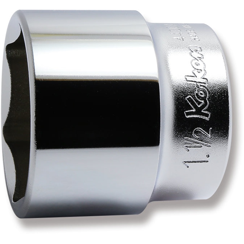 1/2 Sq. Dr. Chrome SAE 6 Point Socket  1.1/2"