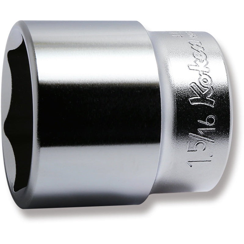 1/2 Sq. Dr. Chrome SAE 6 Point Socket  1.5/16"